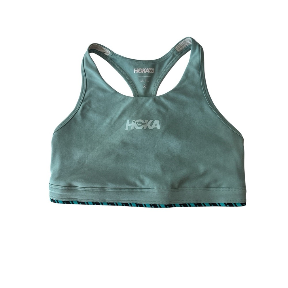 Hoka Sage Green Racerback Sports Bra
